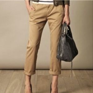 Current/ Elliot The Captain Ankle Length Trousers in Neutral sand tan W34 L28